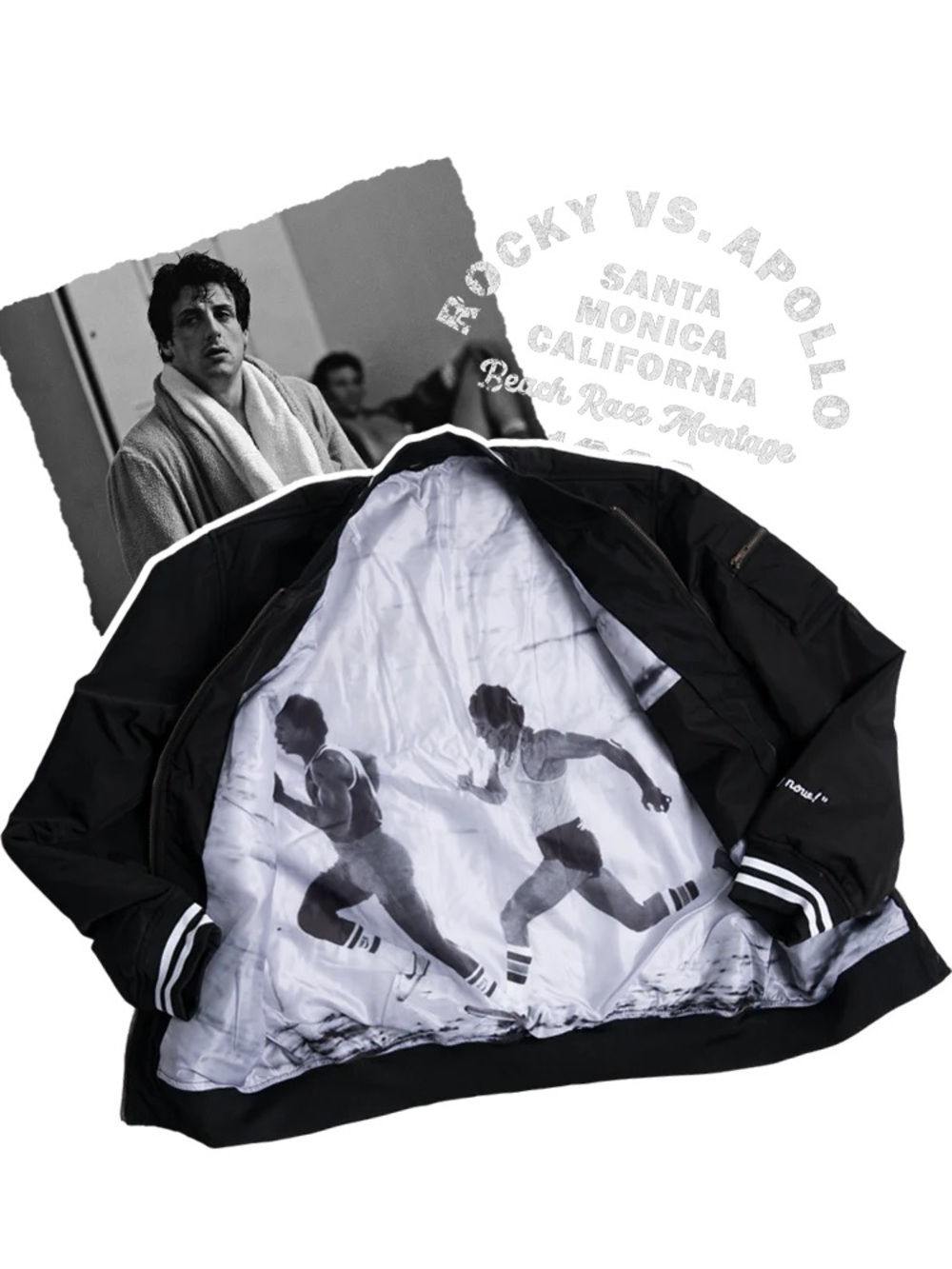 RARE NWOT Superare X Rocky Beach Race ’82 Bomber Jacket XL